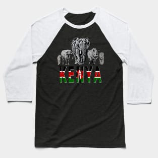 Africa's Big 5 Animals for Kenyans Baseball T-Shirt